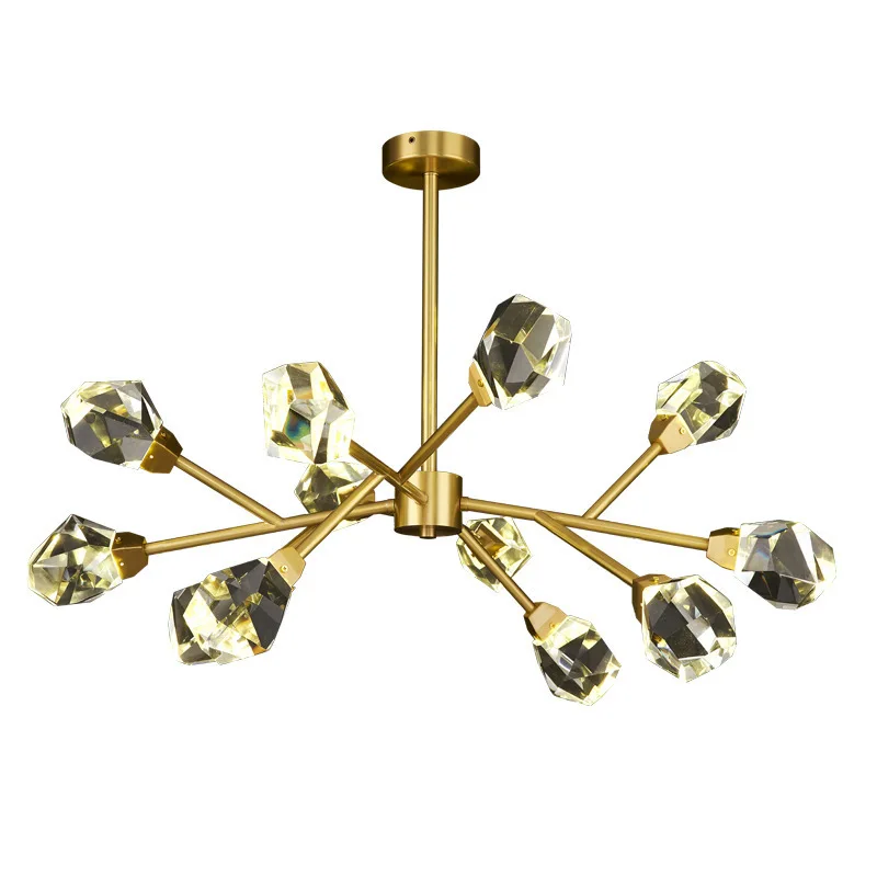 Nordic Style Copper Crystal Living Room Chandelier Household Restaurant Bedroom Rhombus Molecule Lighting Lamps
Nordic Style Copper Crystal Living Room Chandelier Household Restaurant Bedroom Rhombus Molecule Lighting Lamps