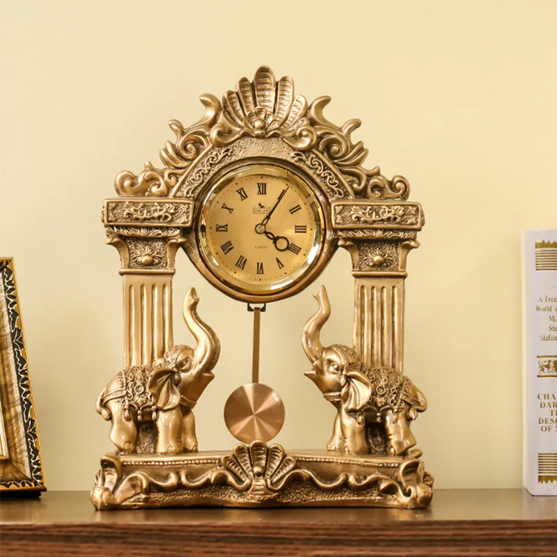 Baby elephant clock living room display desktop home clock European retro ornament pendulum clock digital clock
Baby elephant clock living room display desktop home clock European retro ornament pendulum clock digital clock