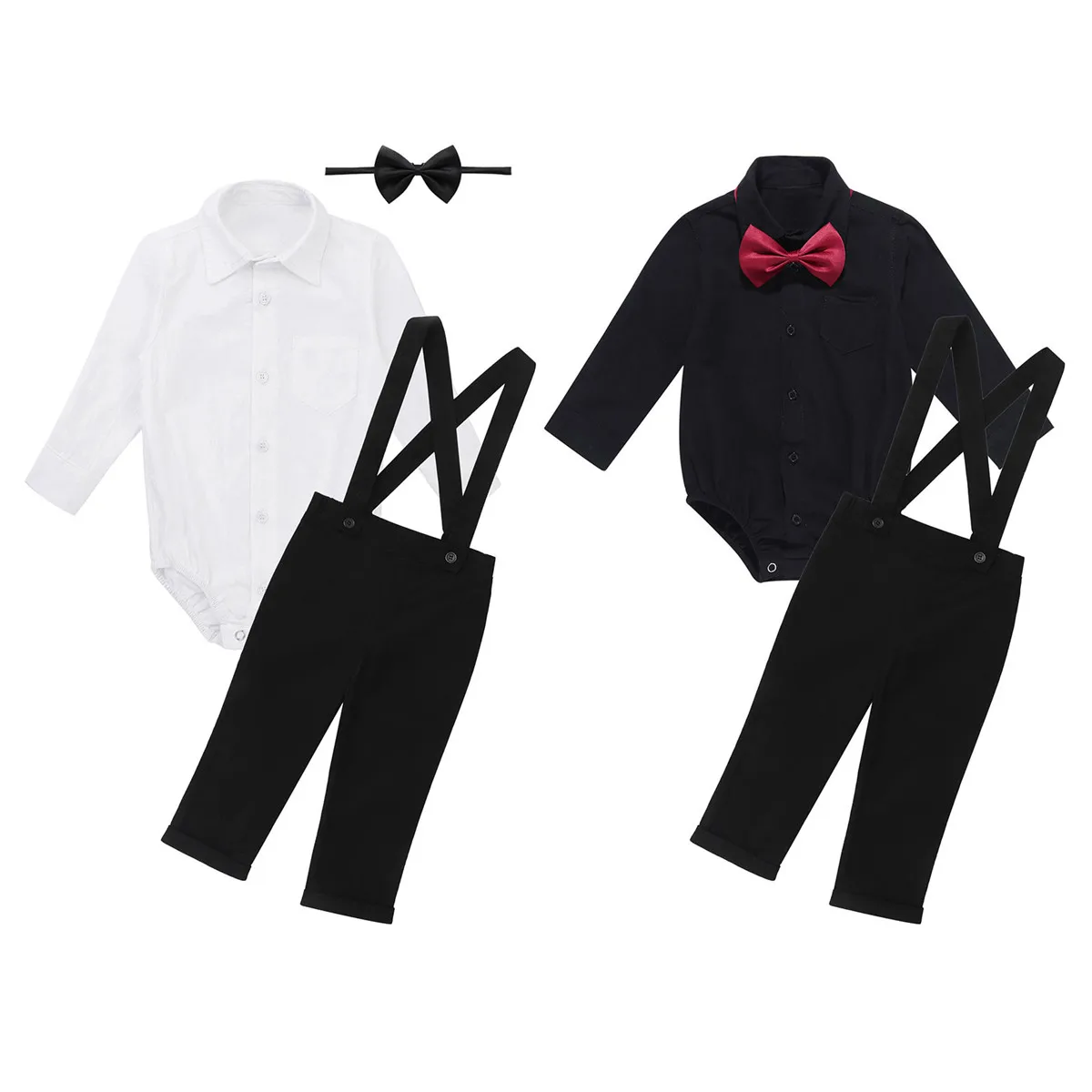 Infant Baby Boys Formal Suits Toddler Wedding Party Clothes Boy Gentleman Bow Tie Shirt Rompers and Suspenders Pants Kids Sets
Infant Baby Boys Formal Suits Toddler Wedding Party Clothes Boy Gentleman Bow Tie Shirt Rompers and Suspenders Pants Kids Sets
