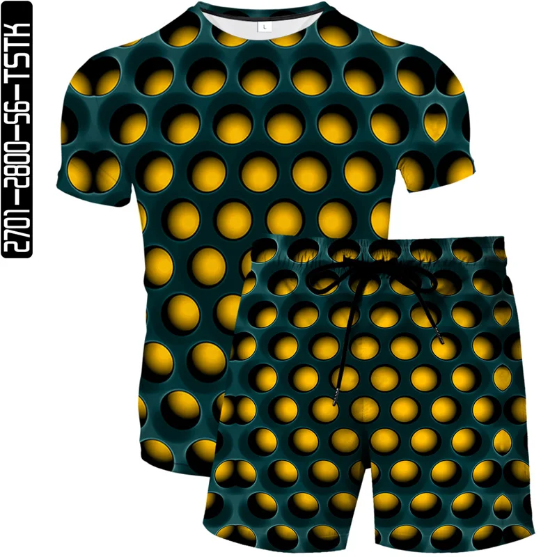 2021 new men's and women's color 3D printed beach pants T-shirt summer color short-sleeved boutique men's geometric honeycomb 3D
2021 new men's and women's color 3D printed beach pants T-shirt summer color short-sleeved boutique men's geometric honeycomb 3D