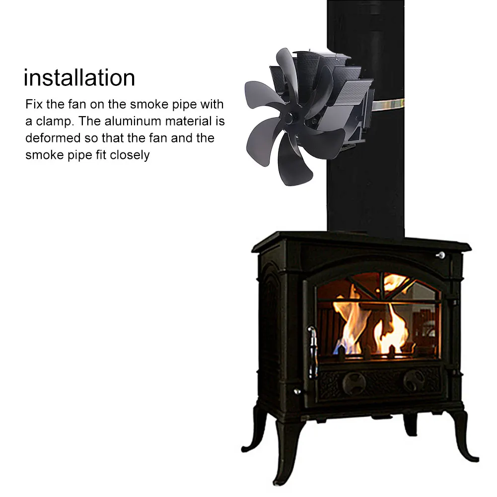 Home 6 Blades Durable Powerless Practical Quiet Fireplace Fan Efficient Heat Powered No Electricity Stove Indoor Wood Burner
Home 6 Blades Durable Powerless Practical Quiet Fireplace Fan Efficient Heat Powered No Electricity Stove Indoor Wood Burner