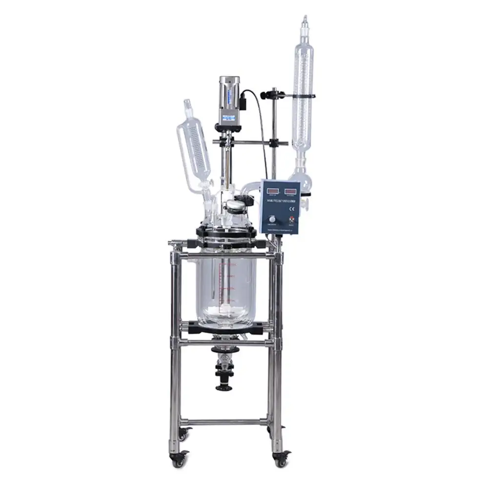 Laboratory double-layer reaction kettle glass chemical jacketed glass reactor vessel optional digital display 110v / 220v
Laboratory double-layer reaction kettle glass chemical jacketed glass reactor vessel optional digital display 110v / 220v