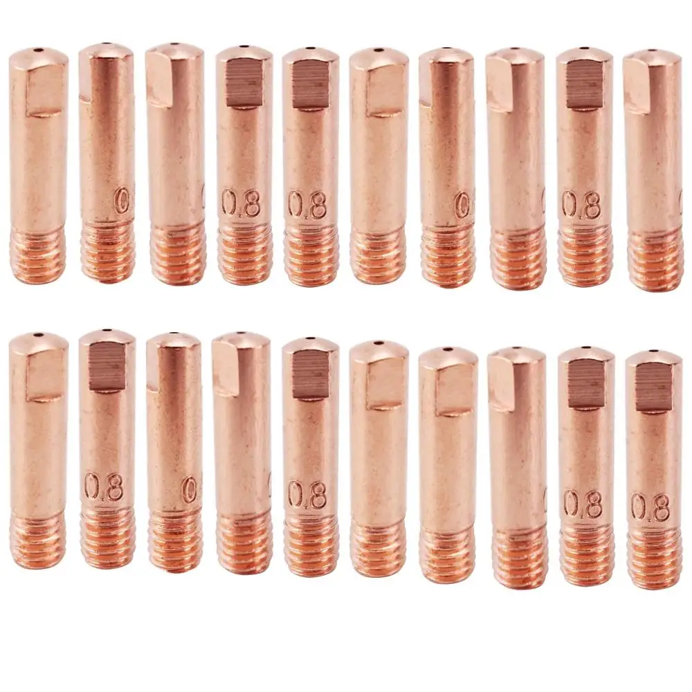 20pcs Welding Tips 15AK Contact Tip 0.6/0.8/0.9/1.0/1.2mm ECu Welding Consumables M6x25mm for Euro Style MIG Welding Torch
20pcs Welding Tips 15AK Contact Tip 0.6/0.8/0.9/1.0/1.2mm ECu Welding Consumables M6x25mm for Euro Style MIG Welding Torch
