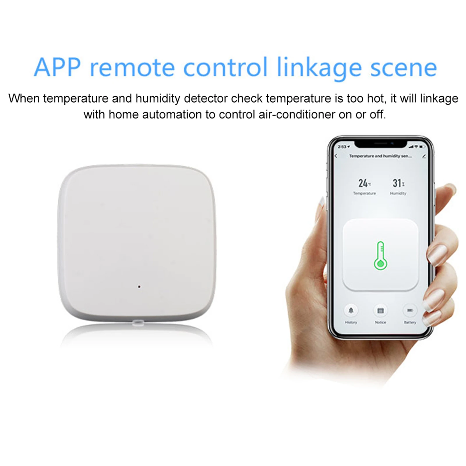 eWelink Smart Zigbee Temperature Humidity Sensor High Accuracy T&H Sensor Work with Gateway Hub Home Automation Scene
eWelink Smart Zigbee Temperature Humidity Sensor High Accuracy T&H Sensor Work with Gateway Hub Home Automation Scene