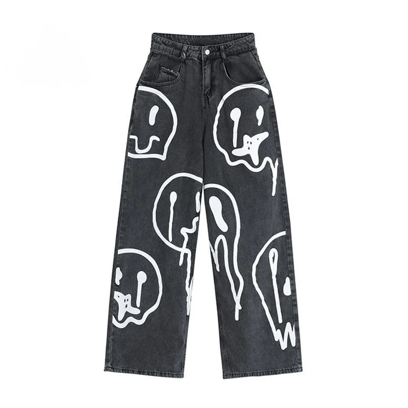 Vintage Printing Wash Women's Jeans Autumn 2021 Black Hip-hop Casual High Waist Streetwear Loose Trendy Wide Leg Long Pants
Vintage Printing Wash Women's Jeans Autumn 2021 Black Hip-hop Casual High Waist Streetwear Loose Trendy Wide Leg Long Pants