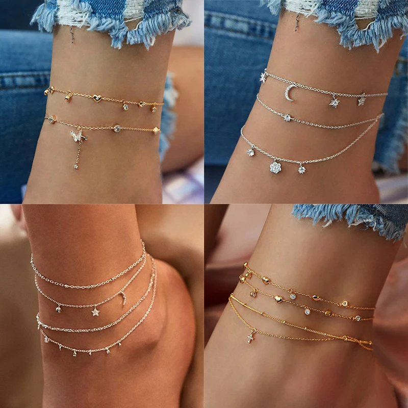 Summer Boho Butterfly Anklet For Women Gold Multilayer Crystal Ankle Bracelet Foot Chain Leg Bracelet Beach Accessories Jewelry
Summer Boho Butterfly Anklet For Women Gold Multilayer Crystal Ankle Bracelet Foot Chain Leg Bracelet Beach Accessories Jewelry