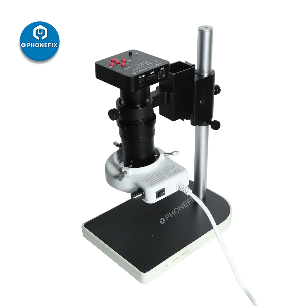 Digital Video Microscope Set 38MP 1080P 60F/S HDMI VGA Video Camera 130X C-Mount 56 LED Light for PCB Board Soldering Repair
Digital Video Microscope Set 38MP 1080P 60F/S HDMI VGA Video Camera 130X C-Mount 56 LED Light for PCB Board Soldering Repair