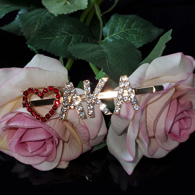 Blingbling "Love AKA" Word Hairclips Unique Hair Accessory for AKA Sorority Members Crystal Hair Pins in Gold Tone WHOLESALE
Blingbling "Love AKA" Word Hairclips Unique Hair Accessory for AKA Sorority Members Crystal Hair Pins in Gold Tone WHOLESALE