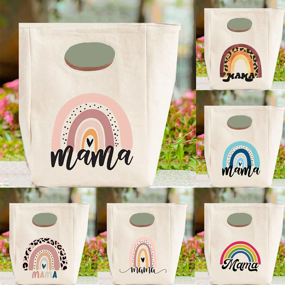 Rainbow Mama Printing Lunch Pouch Harajuku Mom Life Thermal Bags Fashion Women Cooler Bag Foldable Large Capacity Gift Handbag
Rainbow Mama Printing Lunch Pouch Harajuku Mom Life Thermal Bags Fashion Women Cooler Bag Foldable Large Capacity Gift Handbag