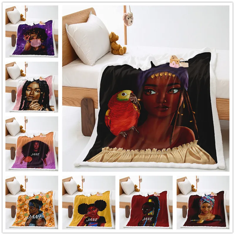 African girl 3D Printing Plush Fleece Blanket Adult Fashion Quilts Home Office Washable Duvet Casual Kids Sherpa Blanket
African girl 3D Printing Plush Fleece Blanket Adult Fashion Quilts Home Office Washable Duvet Casual Kids Sherpa Blanket