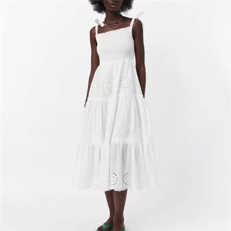 PUWD Casual Woman White Hollow Out Sling Long Dress 2021 Summer Fashion Ladies Beach Dresses Female Spaghetti Strap Dress
PUWD Casual Woman White Hollow Out Sling Long Dress 2021 Summer Fashion Ladies Beach Dresses Female Spaghetti Strap Dress