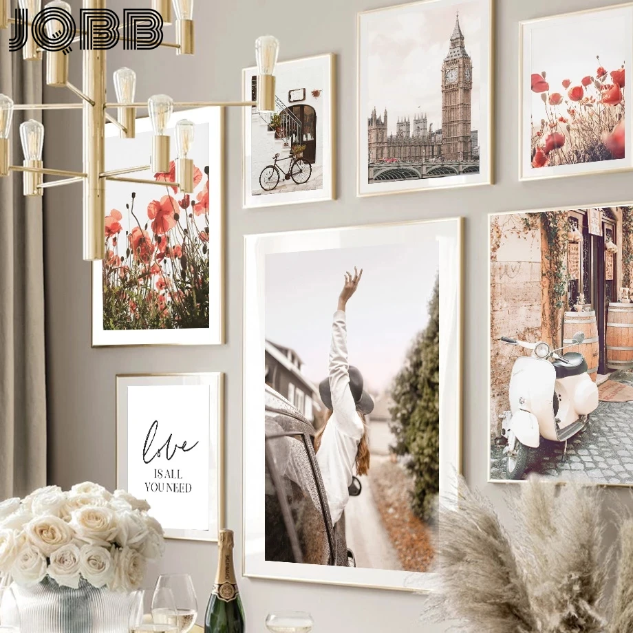 London Big Ben Poppy Flower Vintage Bike Landscape Wall Art Canvas Painting Posters And Prints Living Room Nordic Style Decor
London Big Ben Poppy Flower Vintage Bike Landscape Wall Art Canvas Painting Posters And Prints Living Room Nordic Style Decor