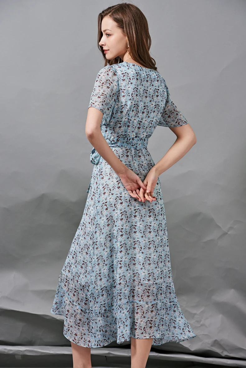 100% Silk Women's Runway Dresses Sexy V Neck Short Sleeves Asymmetrical Ruffles Printed Fashion Summer Holiday Wear Vestidos
100% Silk Women's Runway Dresses Sexy V Neck Short Sleeves Asymmetrical Ruffles Printed Fashion Summer Holiday Wear Vestidos