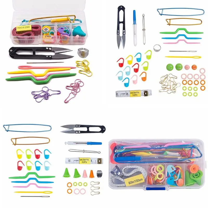 Household DIY Craft Knitting Needles Tools Set Crochet Hooks Clip Stitch Markers Scissors Thimble Sewing Accessories 
Household DIY Craft Knitting Needles Tools Set Crochet Hooks Clip Stitch Markers Scissors Thimble Sewing Accessories