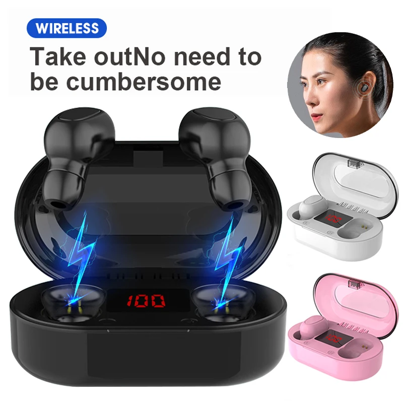 TWS Wireless Bluetooth-compatible Headphone Sport Earbuds LED Digital Display Headset For Huawei Iphone Xiaomi Mini Earphone
TWS Wireless Bluetooth-compatible Headphone Sport Earbuds LED Digital Display Headset For Huawei Iphone Xiaomi Mini Earphone