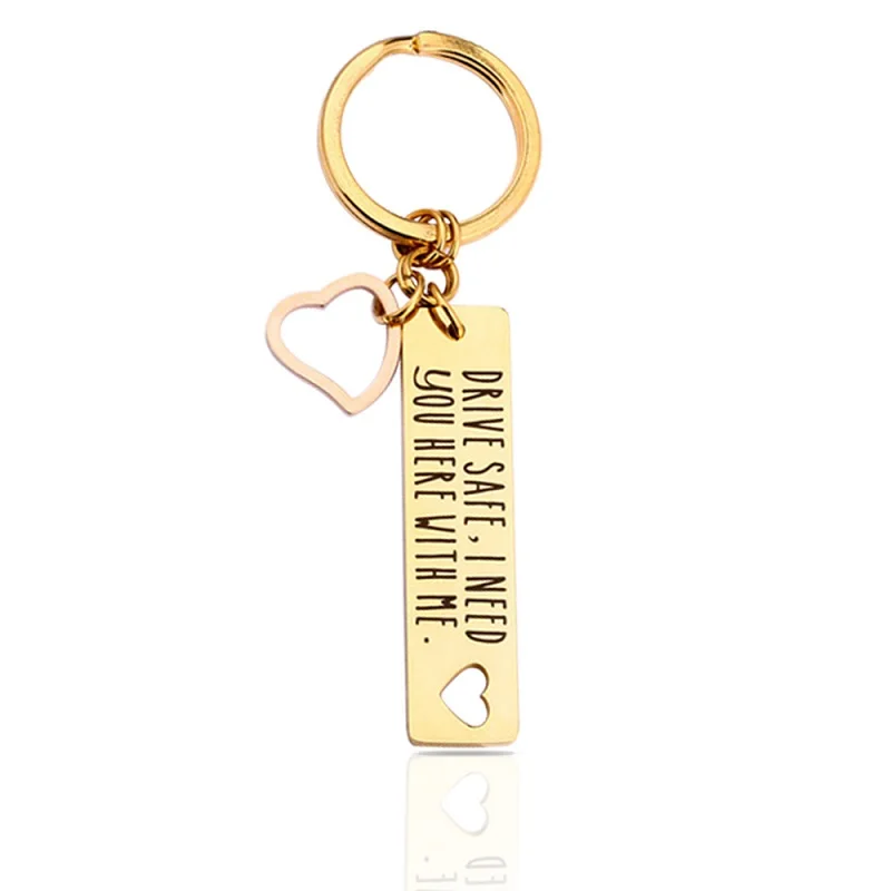 Stainless Steel Key Fashion Key Ring Drive Safe I Need You A Good Drive Gift Double Ring jewelry 
Stainless Steel Key Fashion Key Ring Drive Safe I Need You A Good Drive Gift Double Ring jewelry