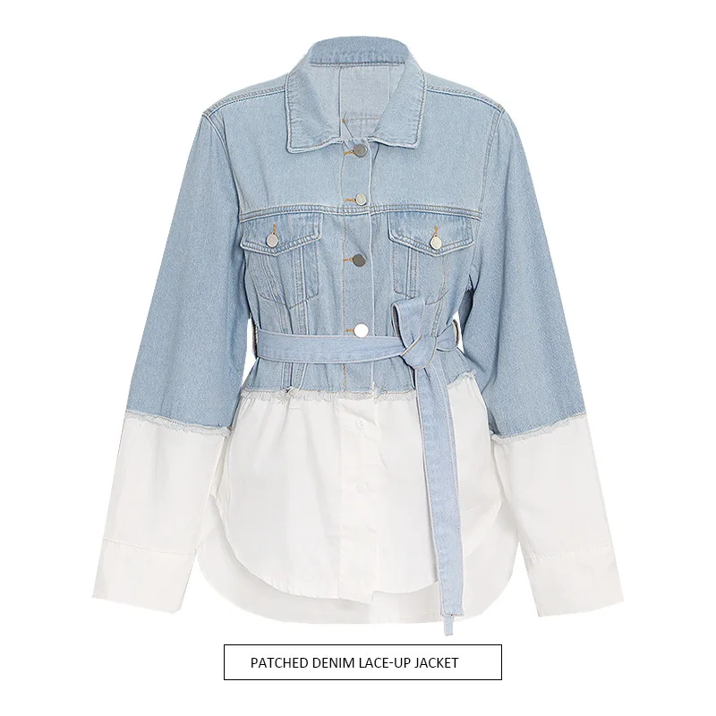 2021 Autumn New Women Denim Jacket Loose Windbreaker Female Fake 2pcs Patchwork Long Jackets Casual Short Jeans Coats Outwear
2021 Autumn New Women Denim Jacket Loose Windbreaker Female Fake 2pcs Patchwork Long Jackets Casual Short Jeans Coats Outwear