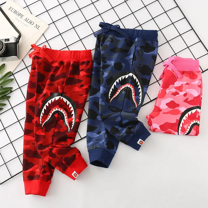 

Newly Kids Boy Girls Cartoon Camo Animal Long Pant Legging Causal Pants Children Clothes More Style Color