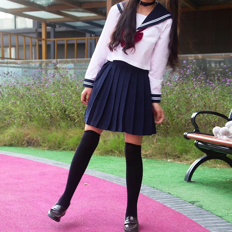 Blue College Style Japanese Student School Uniform Suit Gurl Sailor Long Sleeve Shirt And Short Sleeve Shirt Class Suit
Blue College Style Japanese Student School Uniform Suit Gurl Sailor Long Sleeve Shirt And Short Sleeve Shirt Class Suit