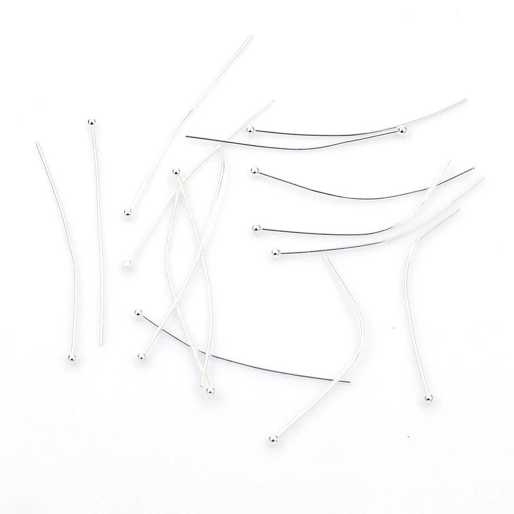 100 шт., медные посеребренные булавки с шаровой головкой, размеры 45x0,7 мм (21 калибр) 
100 шт., медные посеребренные булавки с шаровой головкой, размеры 45x0,7 мм (21 калибр)