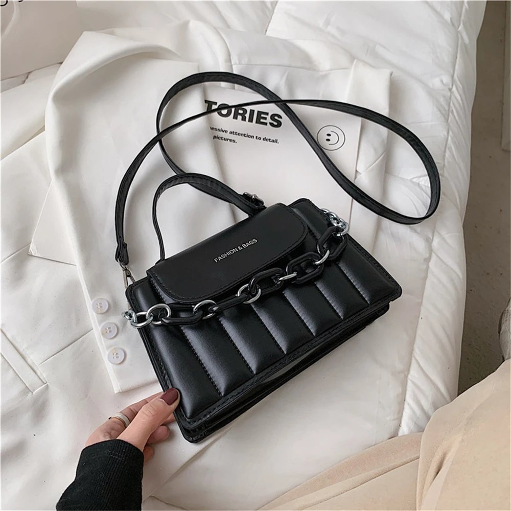 Pure Color Soft Chain Shoulder Bags for Women 2021 Fashion Crossbody Top Handle Purses Luxury Designer Handbags Sac a Main Femme
Pure Color Soft Chain Shoulder Bags for Women 2021 Fashion Crossbody Top Handle Purses Luxury Designer Handbags Sac a Main Femme