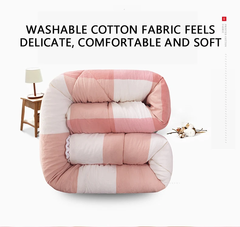 New Home textiles Washed Cotton Winter plaid Quilt Thick Warm Duvet Insert Autumn Winter Blankets bed spreads Comforters Duvets
New Home textiles Washed Cotton Winter plaid Quilt Thick Warm Duvet Insert Autumn Winter Blankets bed spreads Comforters Duvets
