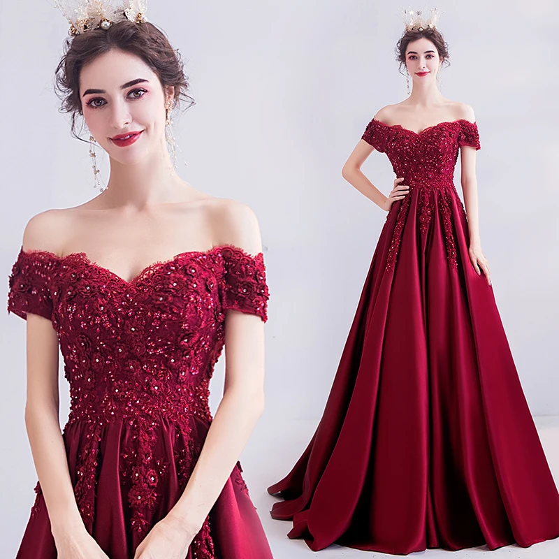 Wine Red Three-dimensional Flowers with Diamond Bridesmaid Party Evening Birthday Long Dresses for Women
Wine Red Three-dimensional Flowers with Diamond Bridesmaid Party Evening Birthday Long Dresses for Women