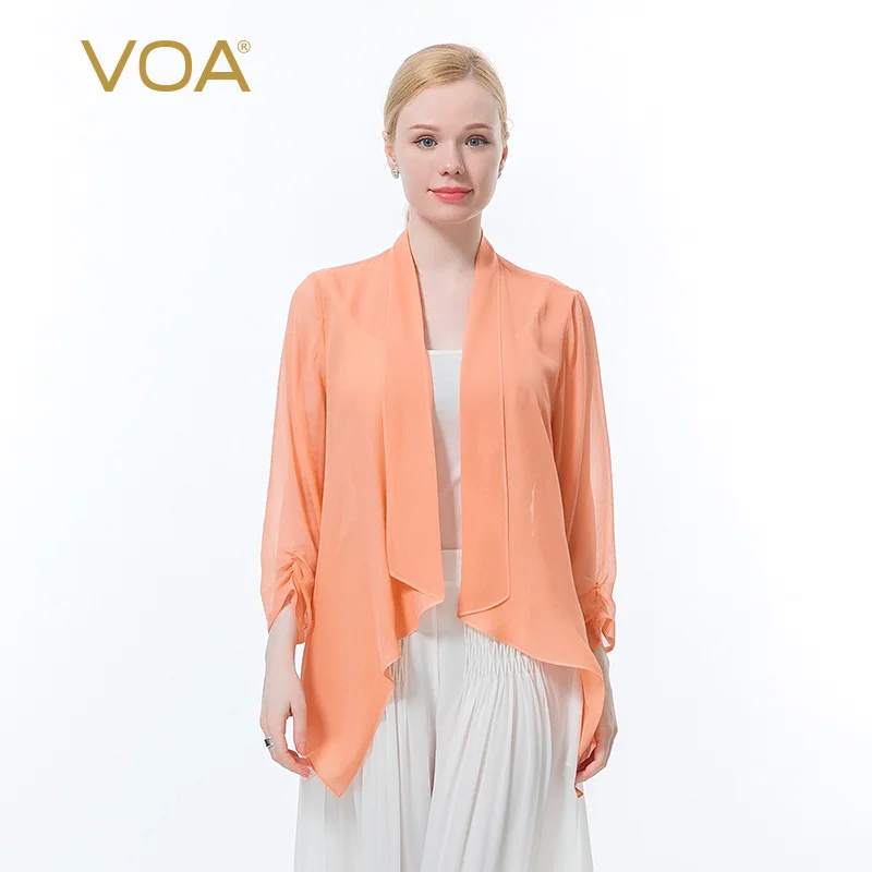 VOA Silk Smooth Ninesleeve разноцветная простая и универсальная Солнцезащитная рубашка для кондиционера Свободная куртка-кардиган BT027
VOA Silk Smooth Ninesleeve разноцветная простая и универсальная Солнцезащитная рубашка для кондиционера Свободная куртка-кардиган BT027