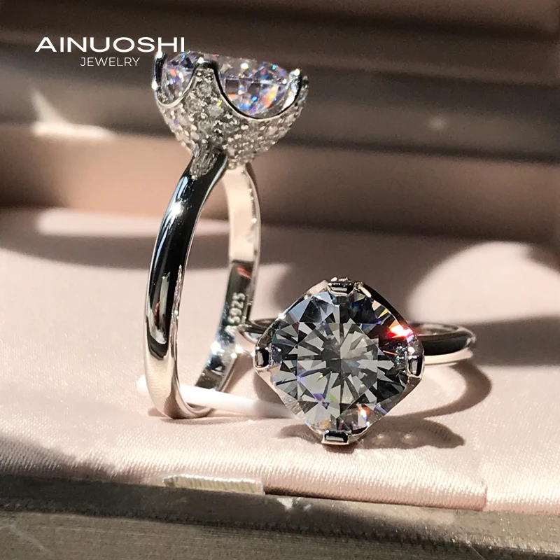 AINUOSHI 925 Sterling Silver 3.5ct 10mm Round Simulated SONA Diamond Engagement Wedding Bridal Rings for Women Confession Gift
AINUOSHI 925 Sterling Silver 3.5ct 10mm Round Simulated SONA Diamond Engagement Wedding Bridal Rings for Women Confession Gift