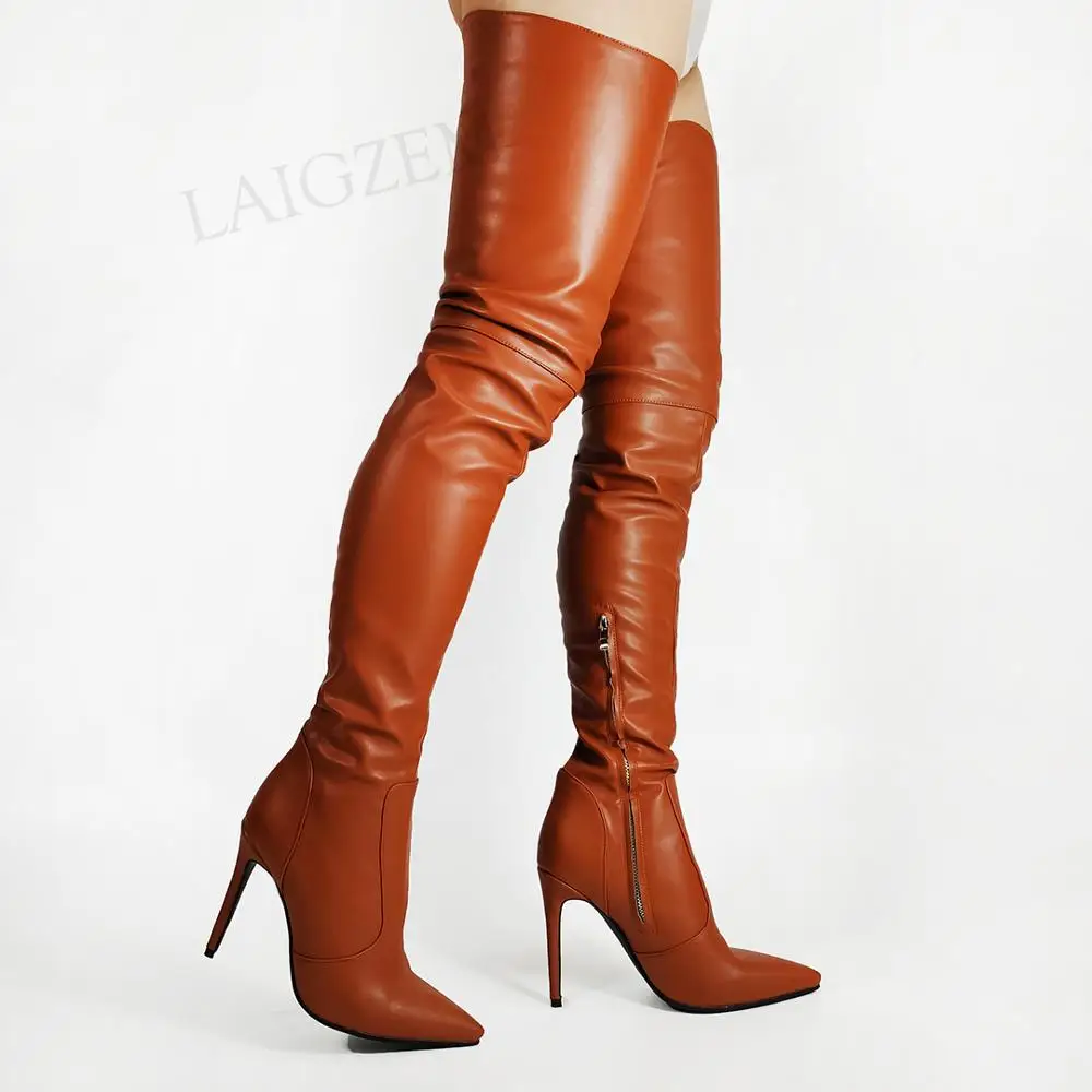 Сапоги женские из искусственной кожи, на тонком каблуке, с молнией сбоку, выше колена, зимние, большие размеры 36, 43, 44, 47 
Сапоги женские из искусственной кожи, на тонком каблуке, с молнией сбоку, выше колена, зимние, большие размеры 36, 43, 44, 47