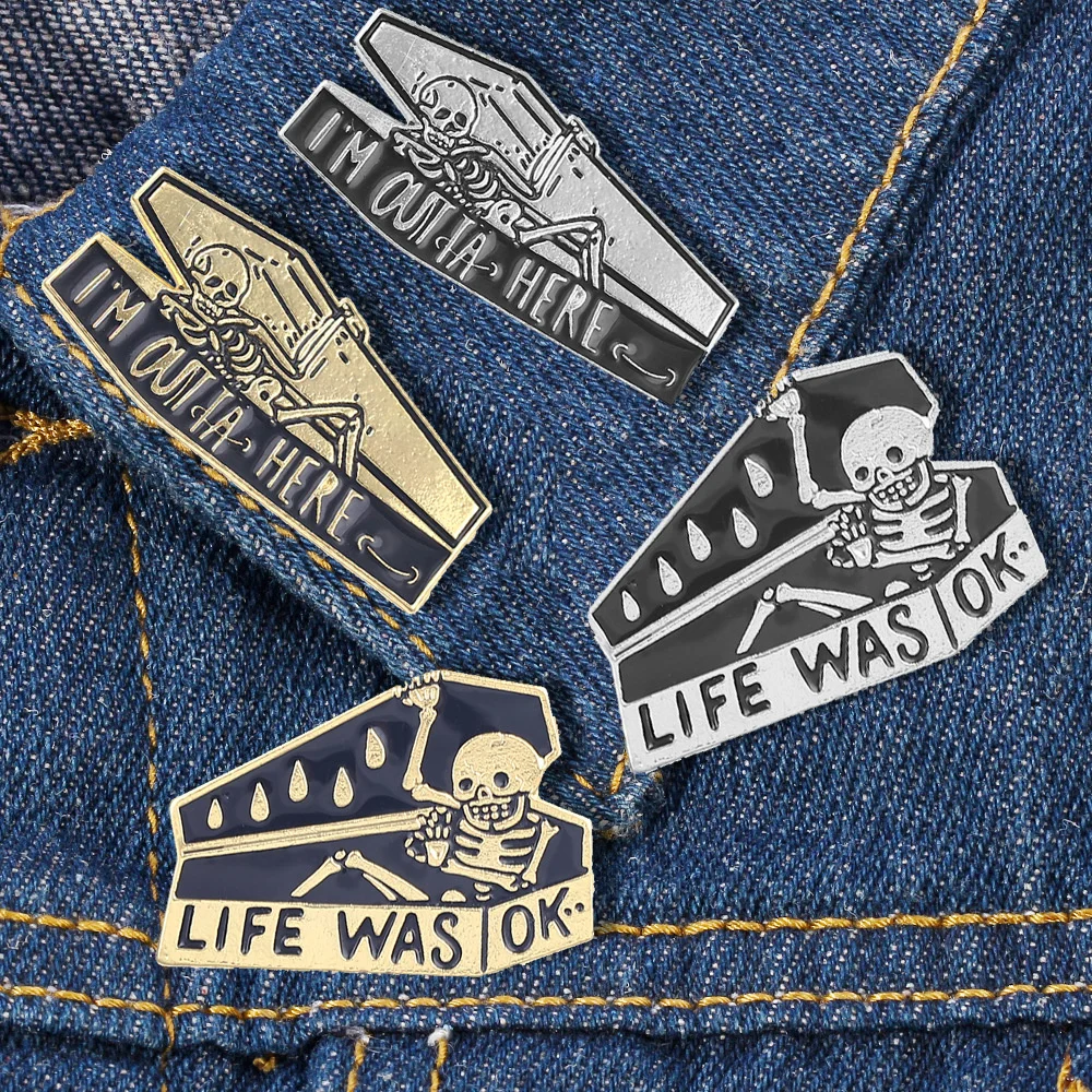 Let's Hide Enamel Pin Badge Custom Stay In Coffin Brooches Lapel Pin Jeans Shirt Bag Dark Halloween Skeleton Jewelry Gift
Let's Hide Enamel Pin Badge Custom Stay In Coffin Brooches Lapel Pin Jeans Shirt Bag Dark Halloween Skeleton Jewelry Gift