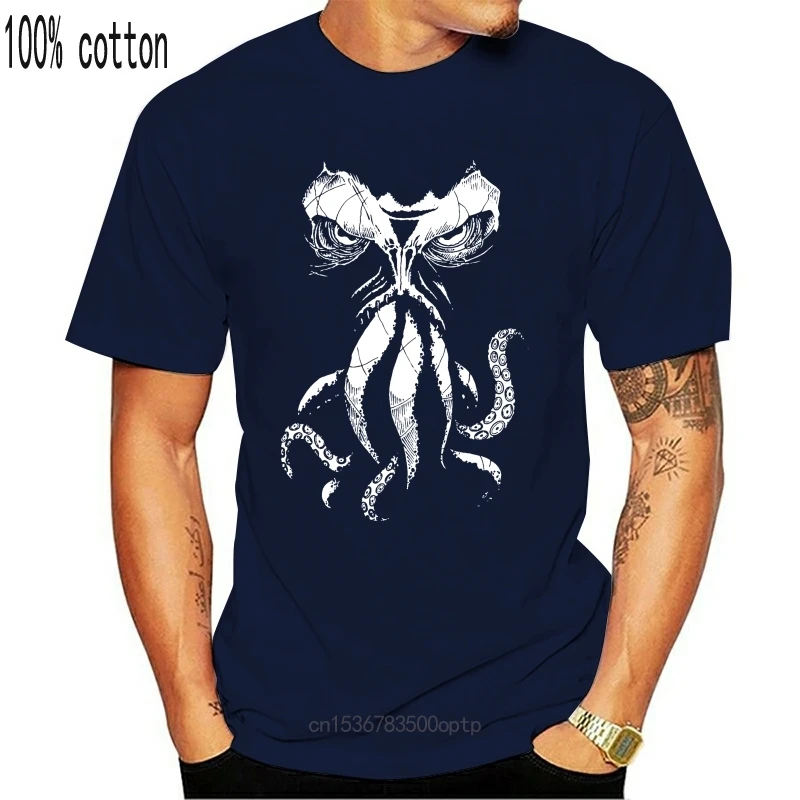 Cthulhu футболка пробуждается 100 хлопок печатная Футболка потрясающий мужской