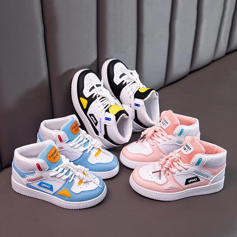 Autumn Boys' High-top Casual Shoes Student Models Lightweight Breathable Girls Casual Sneakers Trend Wild Unisex 27-38 
Autumn Boys' High-top Casual Shoes Student Models Lightweight Breathable Girls Casual Sneakers Trend Wild Unisex 27-38