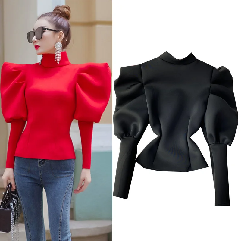 2022 Women Elegant Stand Collar Back Zipper Cardigans Trendy Design Puff Sleeve Fashion Sweatshirts Solid Chic Tops Oversized
2022 Women Elegant Stand Collar Back Zipper Cardigans Trendy Design Puff Sleeve Fashion Sweatshirts Solid Chic Tops Oversized