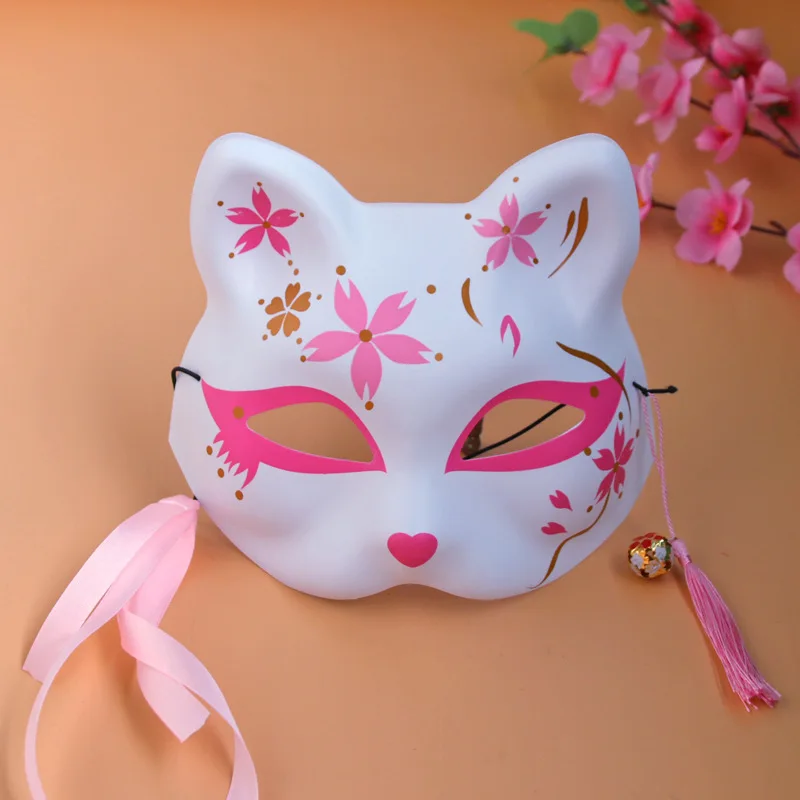 Pink Cherry Blossoms Fox Masks Anime Cosplay Japanese Half Face Cat Mask Masquerade Festival Masks Halloween Party Props
Pink Cherry Blossoms Fox Masks Anime Cosplay Japanese Half Face Cat Mask Masquerade Festival Masks Halloween Party Props