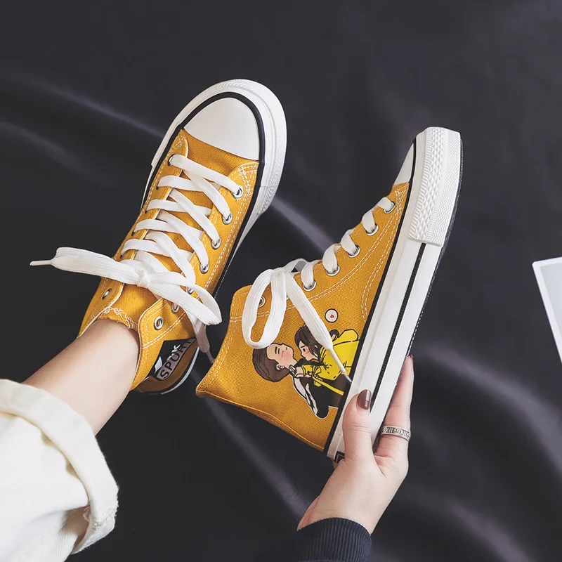 Spring Autumn New Women Sneakers 2020 Fashion Lace Up Comfortable Lightweight Canvas Shoes Woman Low-heeled High-top Shoes
Spring Autumn New Women Sneakers 2020 Fashion Lace Up Comfortable Lightweight Canvas Shoes Woman Low-heeled High-top Shoes