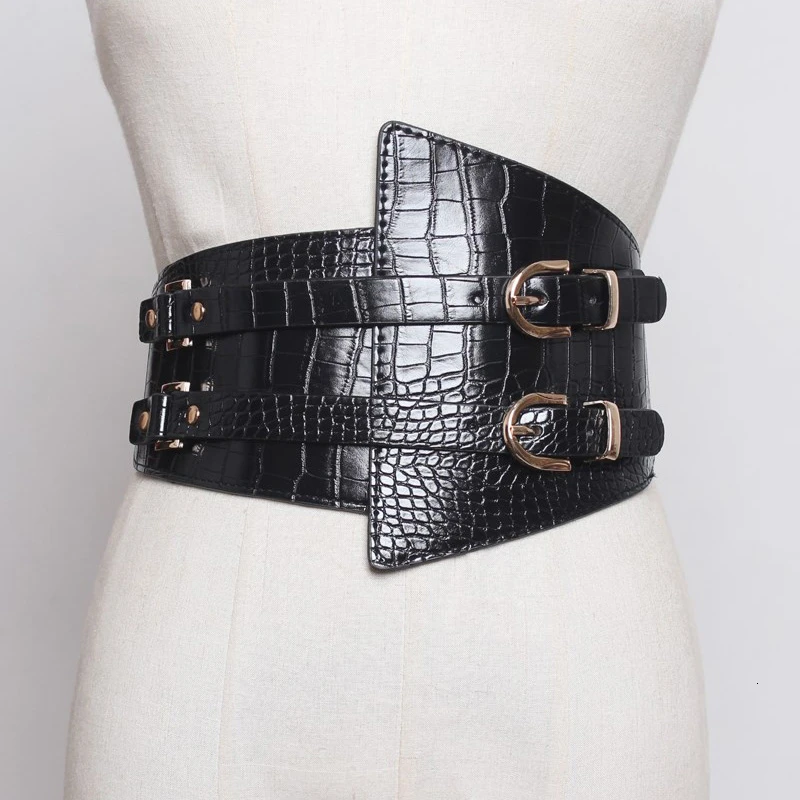 SeeBeautiful New Fashion Spring 2022 Double Metal Pin Backle Elastic Cloth PU Leather Girdle Width Belts Waist Seal Women N933
SeeBeautiful New Fashion Spring 2022 Double Metal Pin Backle Elastic Cloth PU Leather Girdle Width Belts Waist Seal Women N933