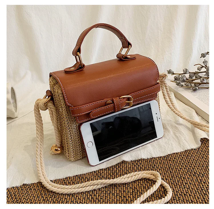 2021 Bohemian Straw Bags for Women Beach Handbags Summer Vintage Rattan Bag Handmade Kintted Woven Crossbody Bag Purse paquete
2021 Bohemian Straw Bags for Women Beach Handbags Summer Vintage Rattan Bag Handmade Kintted Woven Crossbody Bag Purse paquete