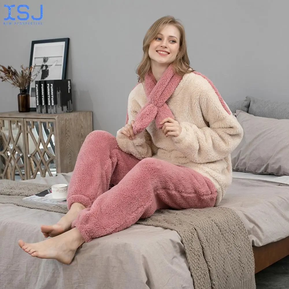 Coral Velvet Pajamas Women's Autumn and Winter Large Thickened Plush Home Clothes Long Sleeved Women's Flannel Pajamas
Coral Velvet Pajamas Women's Autumn and Winter Large Thickened Plush Home Clothes Long Sleeved Women's Flannel Pajamas