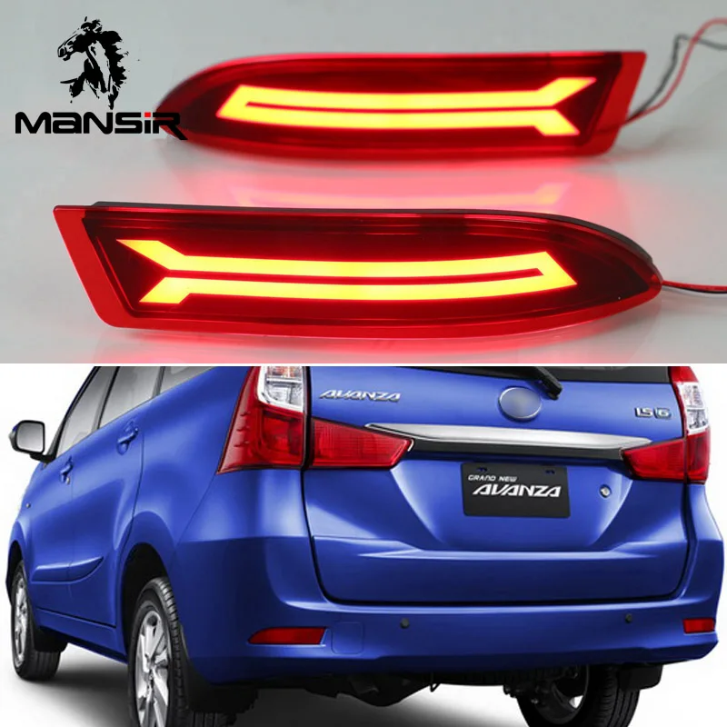 12V Car LED Rear bumper light Rear Fog Lamp Auto Brake Reflector For Toyota Avanza 2015 2016 2017 2-in-1 Functions Reflector
12V Car LED Rear bumper light Rear Fog Lamp Auto Brake Reflector For Toyota Avanza 2015 2016 2017 2-in-1 Functions Reflector