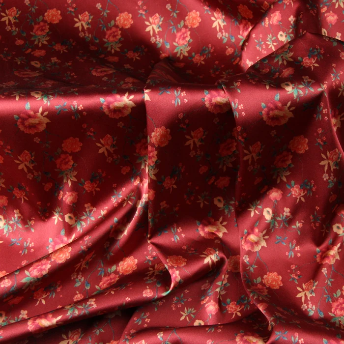 PRINTED SILK STRETCH SATIN 118cm width 19momme Pure Silk Fabric For Women Shirt and Dress Clothing Fabric Supplier
PRINTED SILK STRETCH SATIN 118cm width 19momme Pure Silk Fabric For Women Shirt and Dress Clothing Fabric Supplier