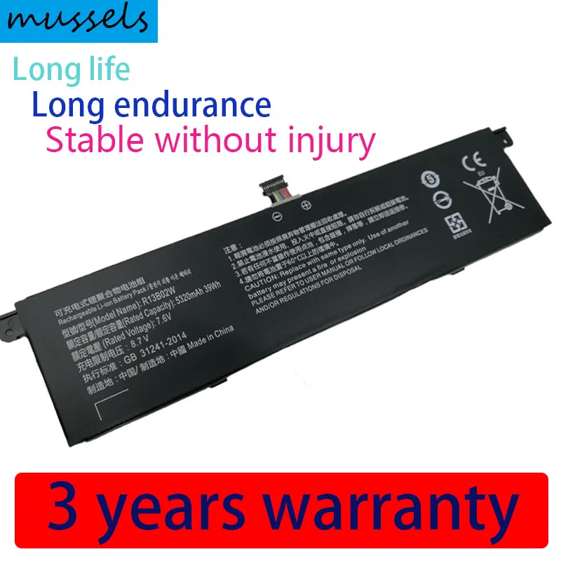 Genuine Original R13B01W R13B02W laptop battery for Xiaomi Mi Air 13.3" Series Tablet PC 161301-01 New battery
Genuine Original R13B01W R13B02W laptop battery for Xiaomi Mi Air 13.3" Series Tablet PC 161301-01 New battery