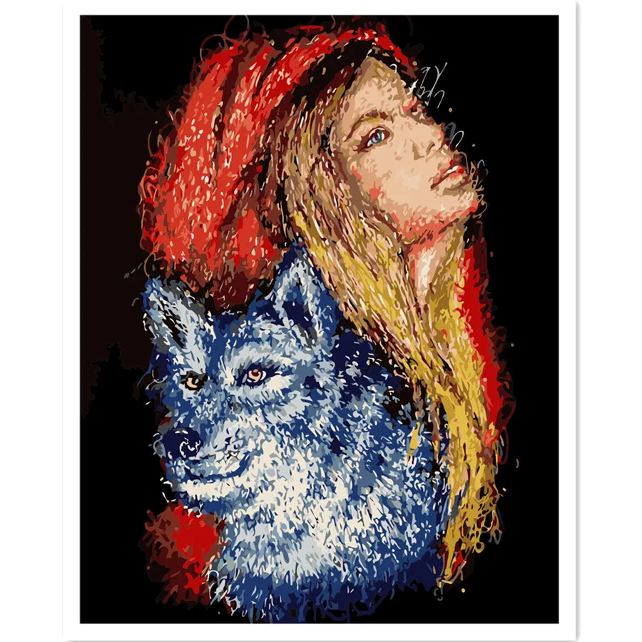 DIY Painting By Numbers Wolf girl Drawing On Canvas HandPainted Painting Art Gift DIY Home Decoration
DIY Painting By Numbers Wolf girl Drawing On Canvas HandPainted Painting Art Gift DIY Home Decoration