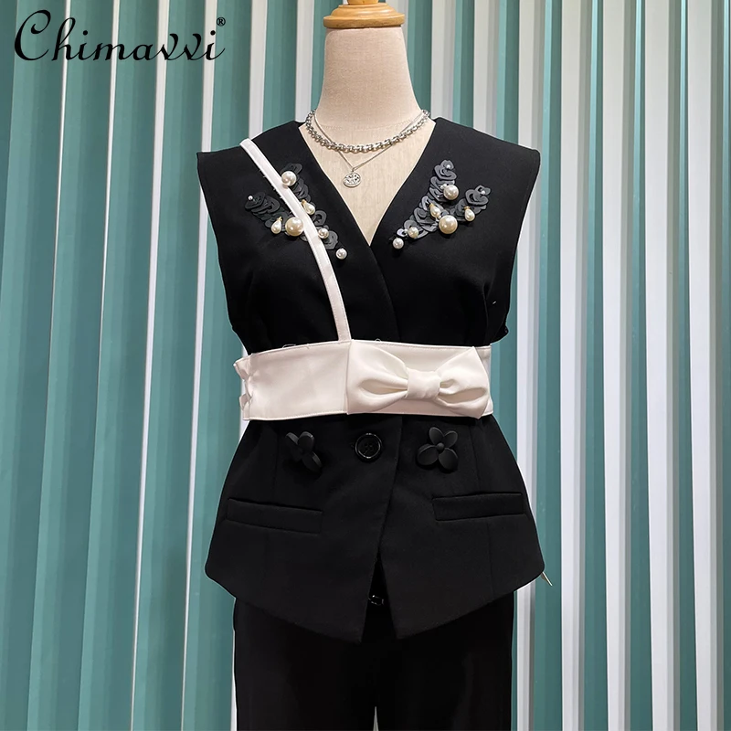 2021 Autumn New Korean Fashion Camisole Women's Sequin Beaded Vest with Halter Accessories Women's Clothing Two-Piece Set
2021 Autumn New Korean Fashion Camisole Women's Sequin Beaded Vest with Halter Accessories Women's Clothing Two-Piece Set