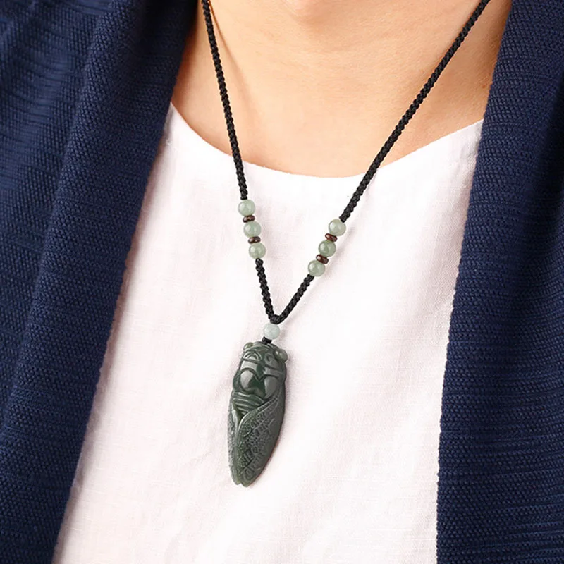 NATURAL HETIAN JADE CICADA PENDANT BEADS NECKLACE CHARM JEWELLERY FASHION ACCESSORIES HAND-CARVED MAN AND WOMAN AMULET GIFTS
NATURAL HETIAN JADE CICADA PENDANT BEADS NECKLACE CHARM JEWELLERY FASHION ACCESSORIES HAND-CARVED MAN AND WOMAN AMULET GIFTS