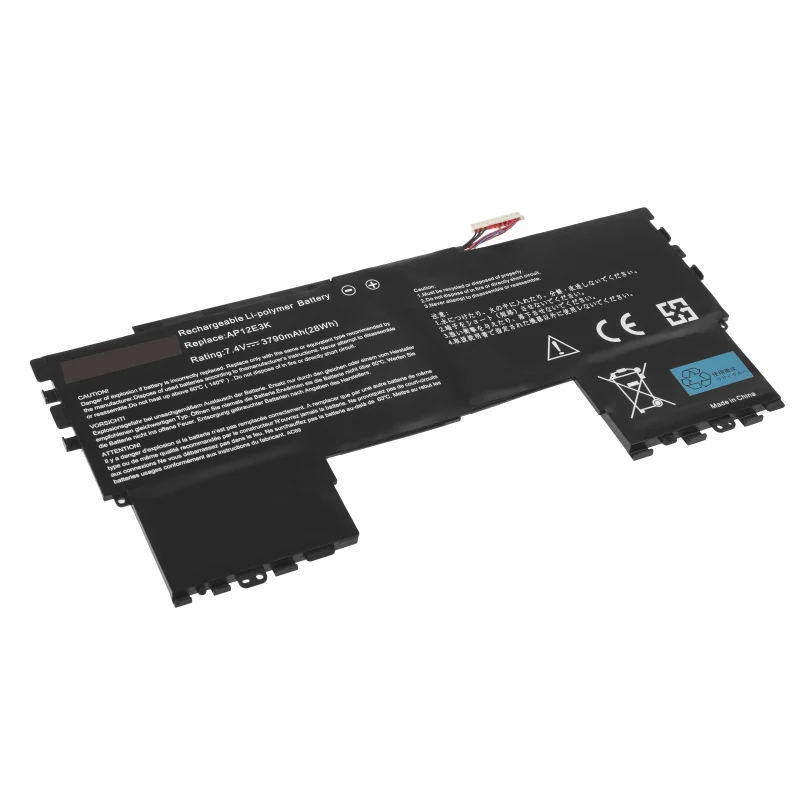 AP12E3K Laptop Battery for Acer Aspire S7 S7-191 Ultrabook 11" 1/CP3/65/114-2 1/CP5/42/61-2 AP12E3K 7.4V 3790mAh/28WH
AP12E3K Laptop Battery for Acer Aspire S7 S7-191 Ultrabook 11" 1/CP3/65/114-2 1/CP5/42/61-2 AP12E3K 7.4V 3790mAh/28WH