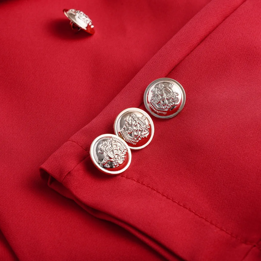 Women Double-breasted Buttons Long Sleeve Jacket Suit Ladies Casual Office Coat Notched Slim Fit Suit Business Autumn New Outer
Women Double-breasted Buttons Long Sleeve Jacket Suit Ladies Casual Office Coat Notched Slim Fit Suit Business Autumn New Outer