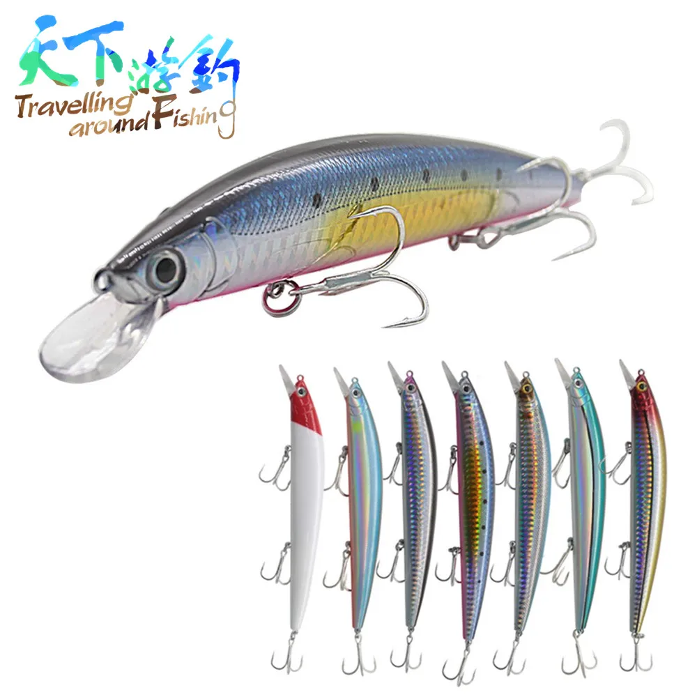 TAF Minnow Fishing Bait 147mm/22g/Floating 147mm/43g/Sinking Hard Lures Isca Artificial Para Pesca Barbed Hooks Leurre Peche
TAF Minnow Fishing Bait 147mm/22g/Floating 147mm/43g/Sinking Hard Lures Isca Artificial Para Pesca Barbed Hooks Leurre Peche