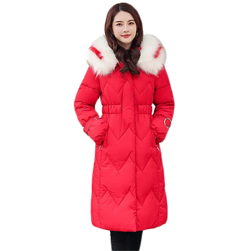 Winter Jacket Women Red Plus Size Loose Feather Hooded Parkas 19 New Korean Fashion Long Black Pink Thick Warmth Clothing LD1182
Winter Jacket Women Red Plus Size Loose Feather Hooded Parkas 19 New Korean Fashion Long Black Pink Thick Warmth Clothing LD1182