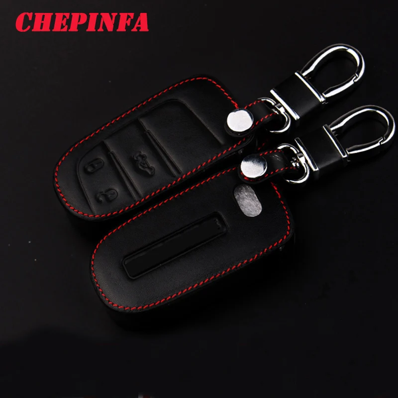 CHEPINFA Leather Car Key Cover Case For Dodge Journey Caliber Challenger Caravan Charger Durango Accessories Remote Key Bag Hold
CHEPINFA Leather Car Key Cover Case For Dodge Journey Caliber Challenger Caravan Charger Durango Accessories Remote Key Bag Hold